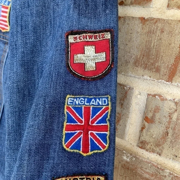 Vintage Denim Jacket With Patches - Picture 5 of 16